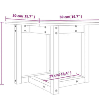 Couchtisch Honigbraun 50x50x45 cm Massivholz Kiefer