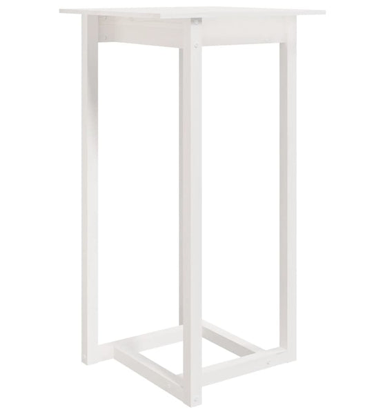 Bartisch Weiß 60x60x110 cm Massivholz Kiefer