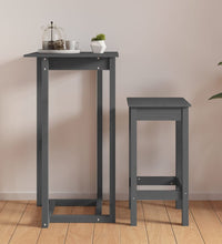 Bartisch Grau 60x60x110 cm Massivholz Kiefer