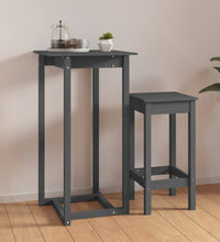 Bartisch Grau 60x60x110 cm Massivholz Kiefer