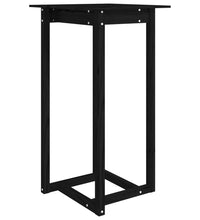 Bartisch Schwarz 60x60x110 cm Massivholz Kiefer