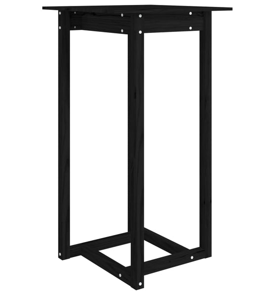 Bartisch Schwarz 60x60x110 cm Massivholz Kiefer