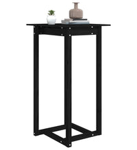 Bartisch Schwarz 60x60x110 cm Massivholz Kiefer