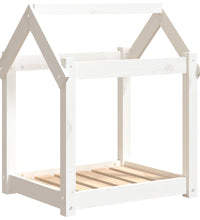 Hundebett Weiß 61x50x70 cm Massivholz Kiefer