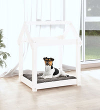 Hundebett Weiß 61x50x70 cm Massivholz Kiefer