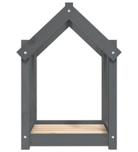 Hundebett Grau 61x50x70 cm Massivholz Kiefer