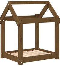 Hundebett Honigbraun 61x50x70 cm Massivholz Kiefer