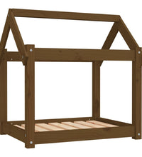 Hundebett Honigbraun 71x55x70 cm Massivholz Kiefer
