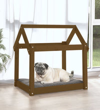 Hundebett Honigbraun 71x55x70 cm Massivholz Kiefer