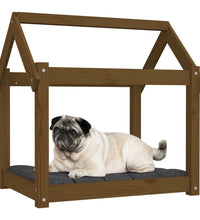 Hundebett Honigbraun 71x55x70 cm Massivholz Kiefer