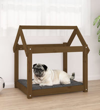 Hundebett Honigbraun 71x55x70 cm Massivholz Kiefer