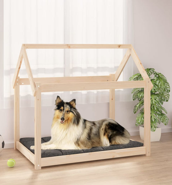 Hundebett 101x70x90 cm Massivholz Kiefer