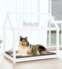 Hundebett Weiß 101x70x90 cm Massivholz Kiefer