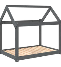 Hundebett Grau 101x70x90 cm Massivholz Kiefer
