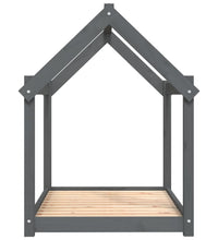 Hundebett Grau 101x70x90 cm Massivholz Kiefer