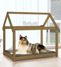 Hundebett Honigbraun 101x70x90 cm Massivholz Kiefer