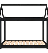 Hundebett Schwarz 101x70x90 cm Massivholz Kiefer