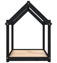Hundebett Schwarz 101x70x90 cm Massivholz Kiefer