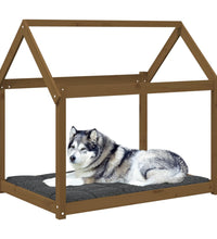 Hundebett Honigbraun 111x80x100 cm Massivholz Kiefer