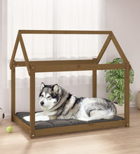 Hundebett Honigbraun 111x80x100 cm Massivholz Kiefer