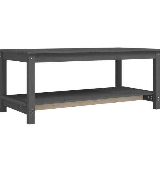 Couchtisch Grau 110x55x45 cm Massivholz Kiefer