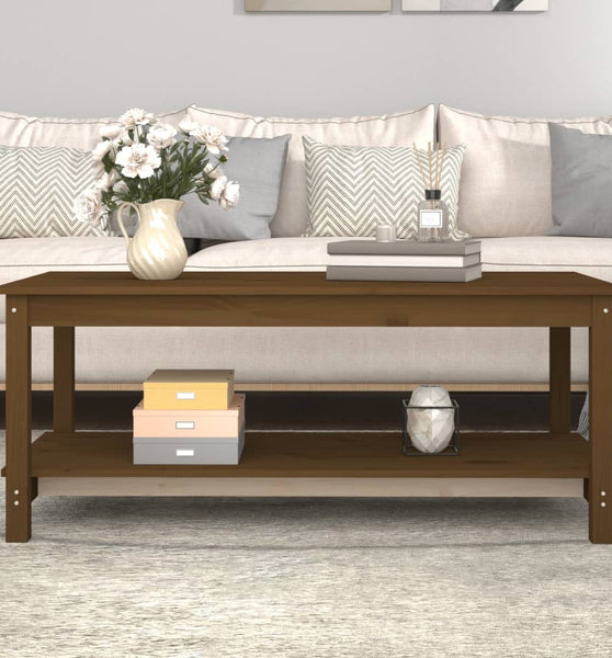Couchtisch Honigbraun 110x55x45 cm Massivholz Kiefer