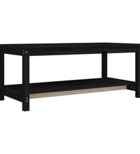 Couchtisch Schwarz 110x55x45 cm Massivholz Kiefer