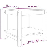 Couchtisch Honigbraun 50x50x45 cm Massivholz Kiefer