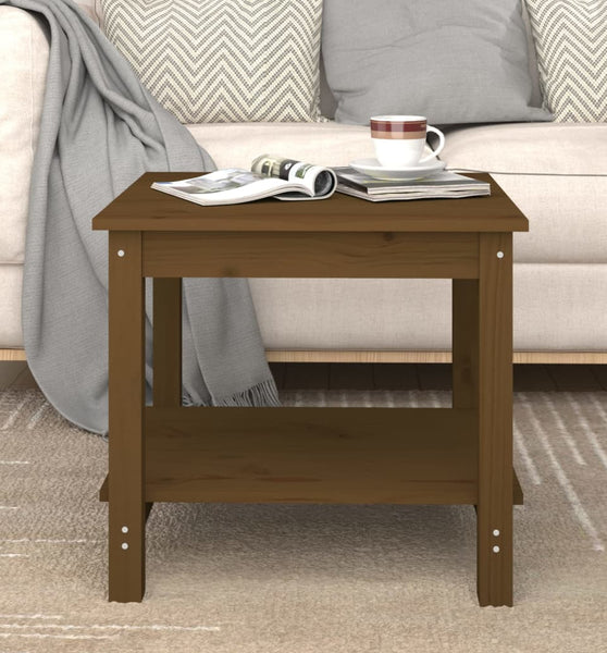 Couchtisch Honigbraun 50x50x45 cm Massivholz Kiefer