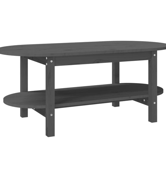 Couchtisch Grau 110x55x45 cm Massivholz Kiefer