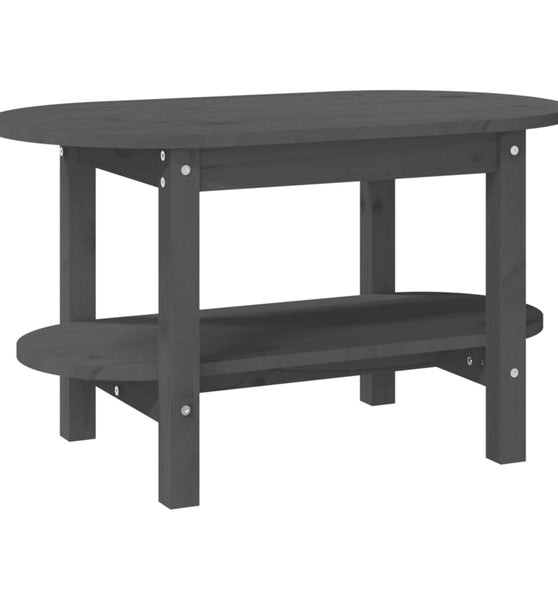 Couchtisch Grau 80x45x45 cm Massivholz Kiefer