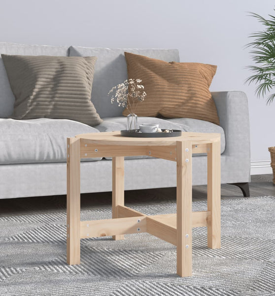 Couchtisch Ø 62,5x45 cm Massivholz Kiefer