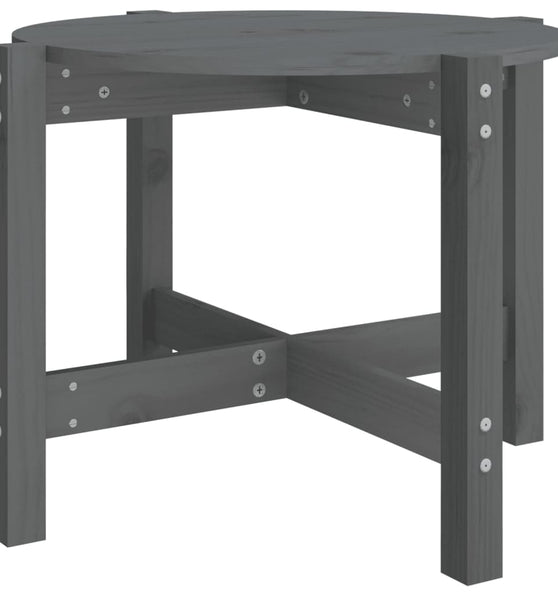 Couchtisch Grau Ø 62,5x45 cm Massivholz Kiefer