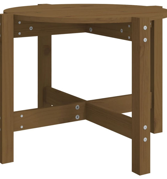 Couchtisch Honigbraun Ø 62,5x45 cm Massivholz Kiefer
