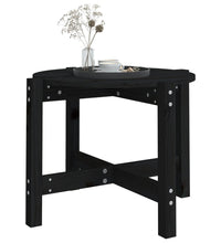 Couchtisch Schwarz Ø 62,5x45 cm Massivholz Kiefer
