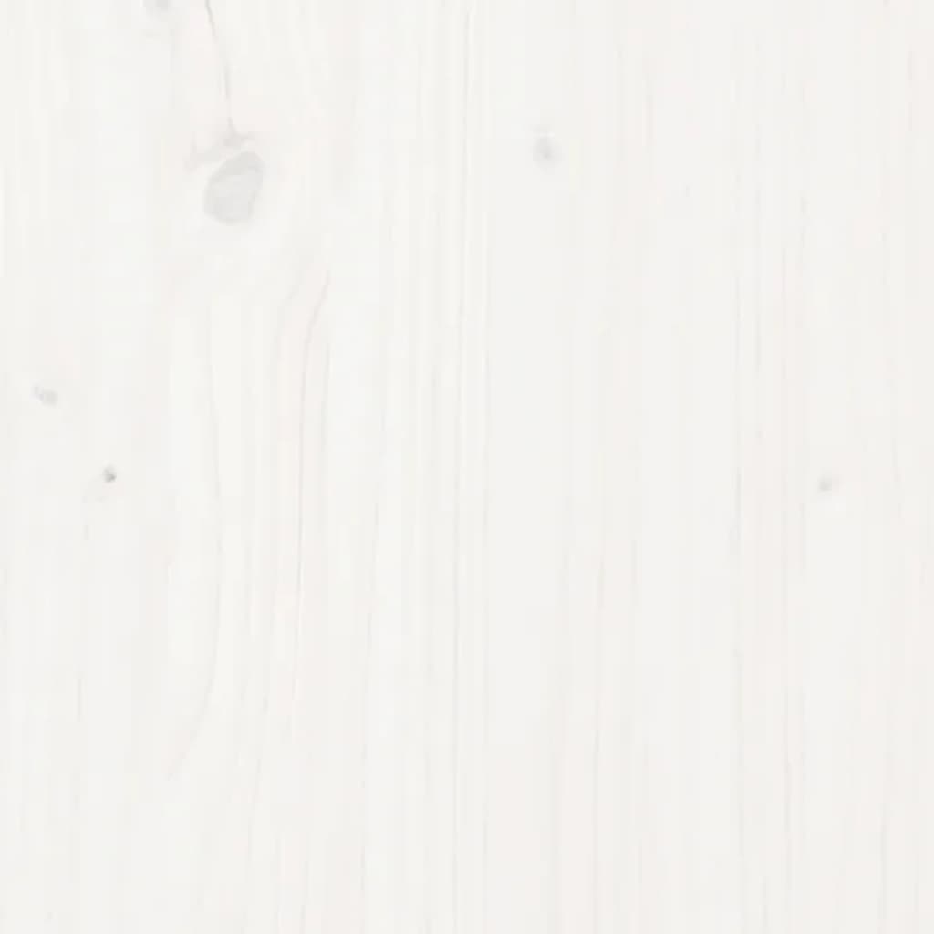 Couchtisch Weiß Ø 52,5x45 cm Massivholz Kiefer