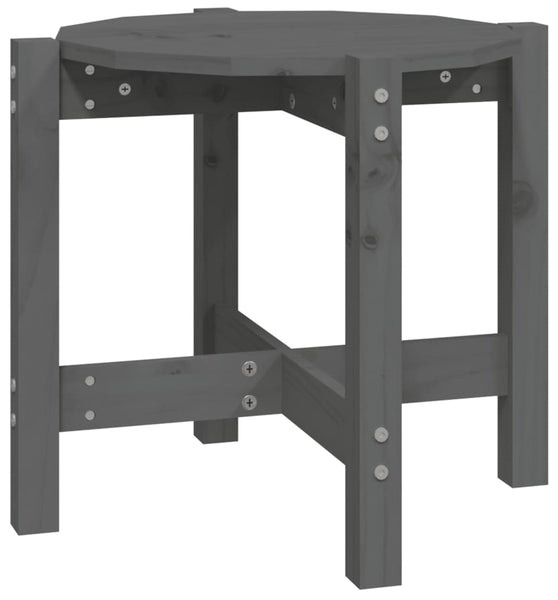 Couchtisch Grau Ø 52,5x45 cm Massivholz Kiefer