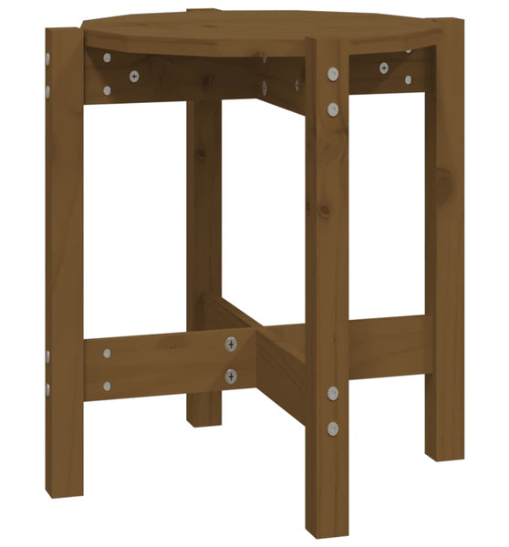 Couchtisch Honigbraun Ø 42,5x45 cm Massivholz Kiefer