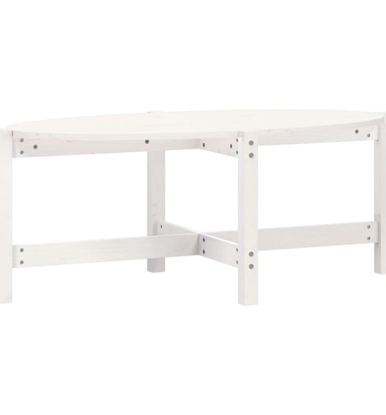 Couchtisch Weiß 118x63x45 cm Massivholz Kiefer