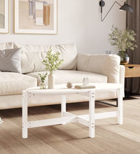 Couchtisch Weiß 118x63x45 cm Massivholz Kiefer