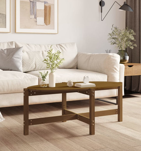 Couchtisch Honigbraun 118x63x45 cm Massivholz Kiefer