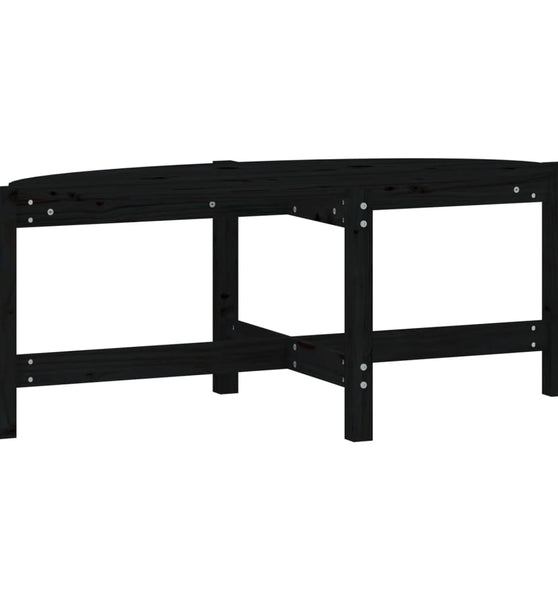 Couchtisch Schwarz 118x63x45 cm Massivholz Kiefer