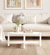 Couchtisch Weiß 87x48x35 cm Massivholz Kiefer