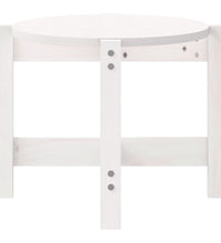 Couchtisch Weiß 87x48x35 cm Massivholz Kiefer