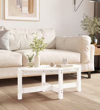 Couchtisch Weiß 87x48x35 cm Massivholz Kiefer