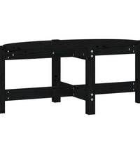 Couchtisch Schwarz 87x48x35 cm Massivholz Kiefer