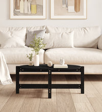 Couchtisch Schwarz 87x48x35 cm Massivholz Kiefer