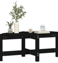 Couchtisch Schwarz 87x48x35 cm Massivholz Kiefer
