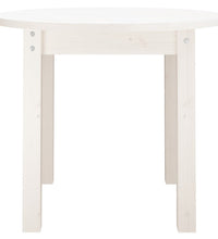 Couchtisch Weiß Ø 55x45 cm Massivholz Kiefer