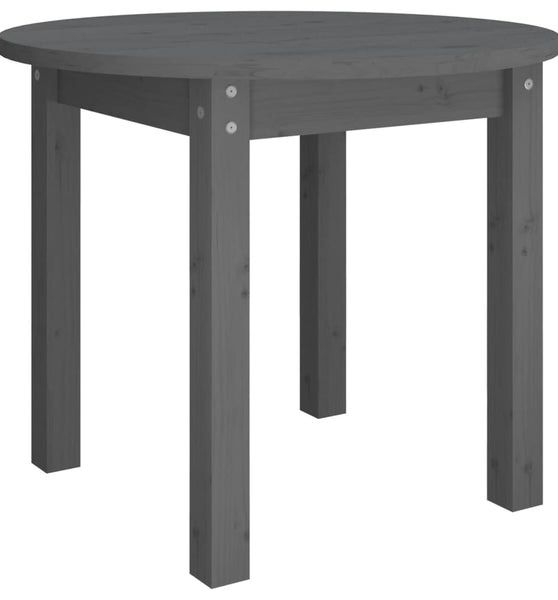 Couchtisch Grau Ø 55x45 cm Massivholz Kiefer